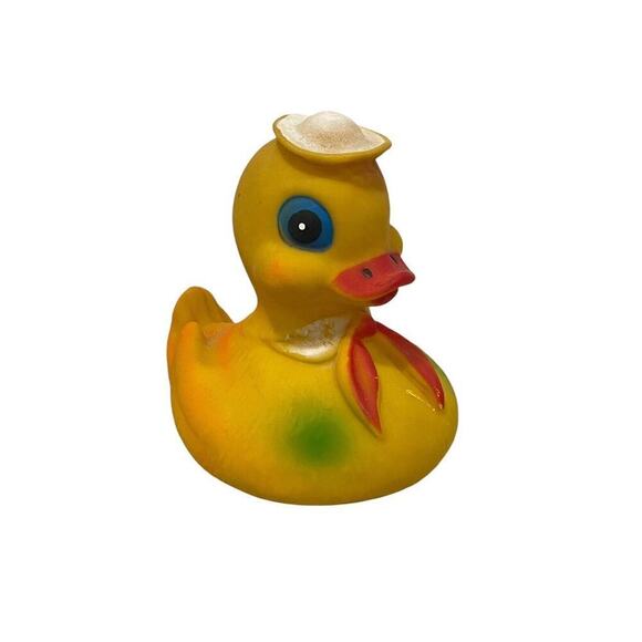 Vintage Made In Taiwan Rubber Duck Ducky Saylor Bath Decor - Picture 1 of 8